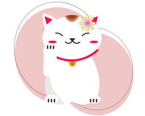 招き猫。ベクターイラスト