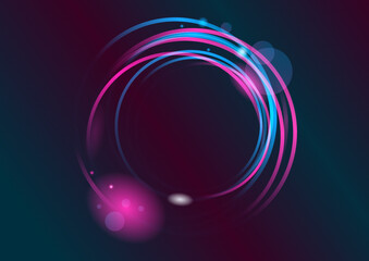Vector bokeh light effect blurred glowing lights on colorful background