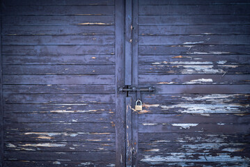 Old painted door. Wood texture.