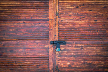 Old painted door. Wood texture.