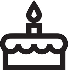 Birthday Cake Icon Vector Illustration. birthday cake icon in trendy flat design.