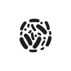 Probiotics bacteria logo design
