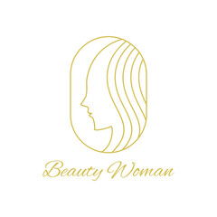 Beautiful woman template logo design for beauty business