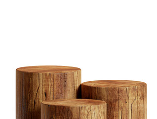 wooden pedestal product stand empty display abstract wooden minimal podium luxury natural background for product placement 3d rendering