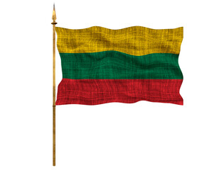 Fototapeta na wymiar National flag of Lithuania. Background with flag of Lithuania.
