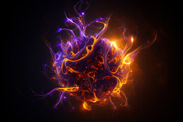 Plasma flame futuristic art