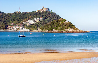 Frame on the sea of San Sebastián. Spain