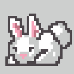 Pixel art bunny square 