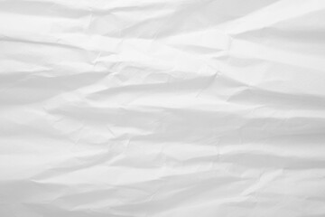 Abstract white paper crease or crumpled texture background , top view , flat lay.