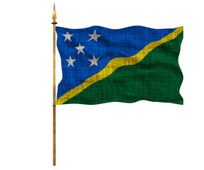 National flag of Solomon islands.  Background  with flag of -Solomon islands.