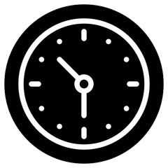 wall clock glyph icon