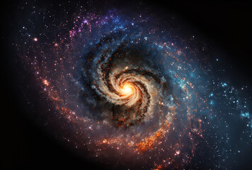 representation of the galaxy and the universe with magnificently brilliant stars. Generative AI