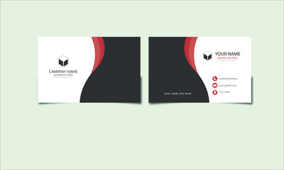 BUSINESS CARD TEMPLATE CREATIVE  RED AND BLACK MORDANT DESIGN 