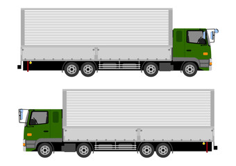 大型トラックの側面（右向きと左向き）