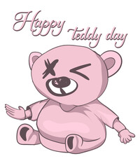 Obraz na płótnie Canvas happy teddy bear day