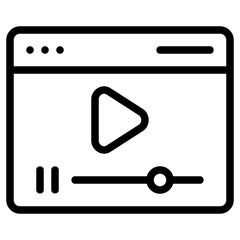 video marketing line icon