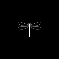 Dragonfly icon isolated on dark background