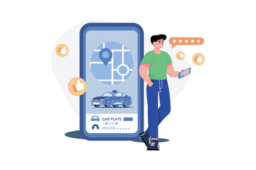 A Man Giving Feedback On The Taxi Service