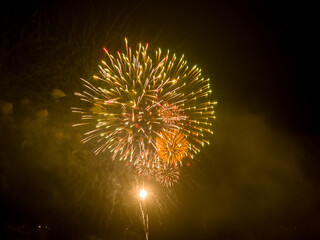 fireworks in the night sky