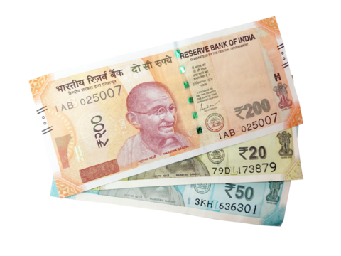 New Rupees 200, 50, 20 Indian Currency banknote photography 