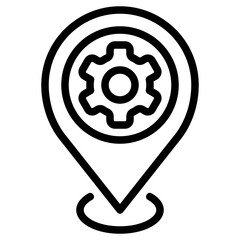 gear line icon