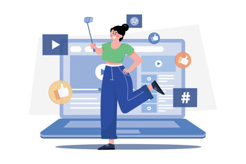 Content Creator Recording Video