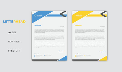 Business style letterhead template design Vector Template For Your Project in Abstract style design.