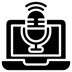 podcast glyph icon