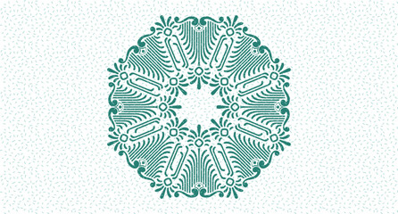 Octagon ornament. Circular pattern in form of mandala.