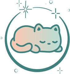 Cute Cat Kitten Kitty in Space Galaxy
