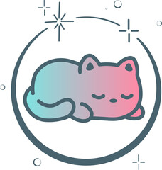 Cute Cat Kitten Kitty in Space Galaxy
