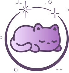 Cute Cat Kitten Kitty in Space Galaxy
