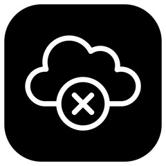 cloud computing glyph icon