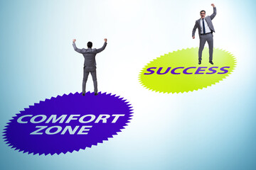 Fototapeta premium Concept of leaving the comfort zone