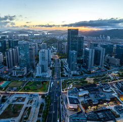 Obraz premium city cityscape at night