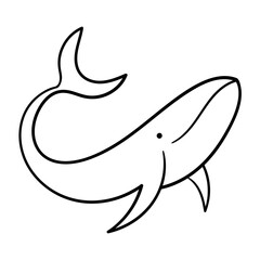 Fototapeta premium Big blue whale vector illustration tattoo