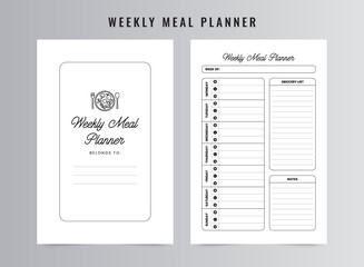 Weekly Meal Planner and Grocery list