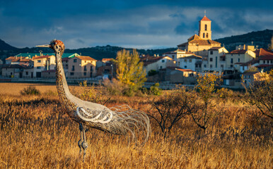 Monument to the crane in the gallocanta lagoons © F.C.G.