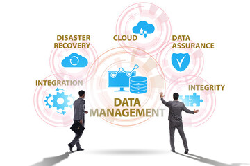 Data management concept with business people