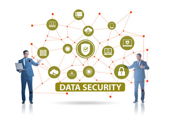 Data security in cybersecurity concept