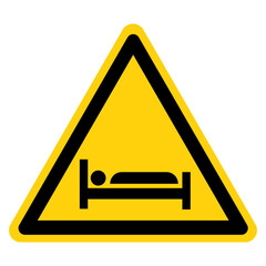 Sleeping Area Symbol Sign, Vector Illustration, Isolate On White Background Label .EPS10