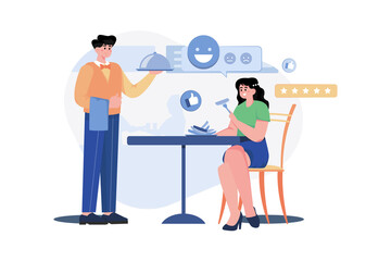 Young Girl Giving Feedback On The Restaurant Service