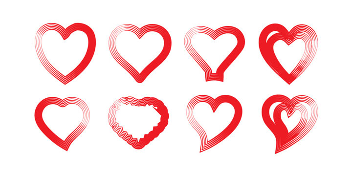  heart illustration.heart design icon flat.Modern flat valentine love sign.symbol for web site design, button to mobile app. Logo heart illustration,Trendy Design