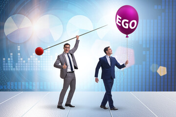 Businessman in excessive ego concept