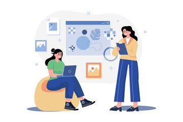 Crypto Art Illustration concept on white background