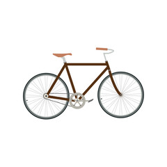 vintage road bike flat design vector illustration. vintage bicycle