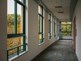 corridor with windows