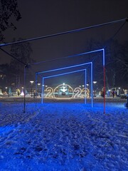 new year european city decoration frames colorful 2023