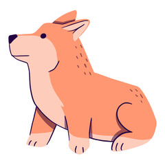 dog flat illustration animal