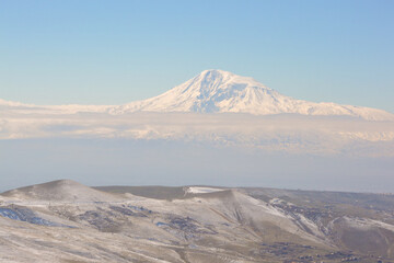 View with the Mount Ararat, Armenia